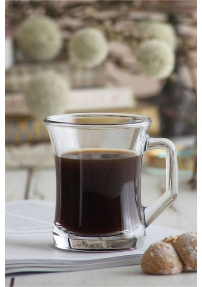 Lav Zen PlusCam Kupa 6 Kişilik 225 ml Kulplu (Kahve/Çay Bardağı)