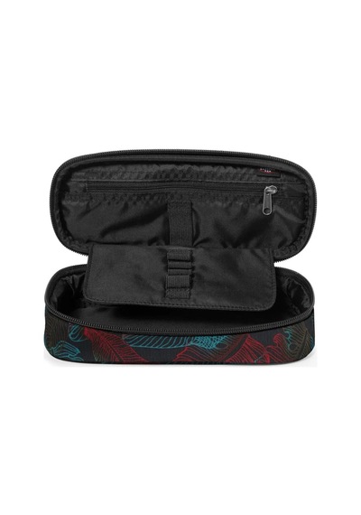 Eastpak Oval Single Siyah Desenli Kalem Kutusu Gümüş - Siyah