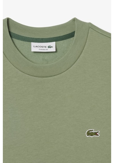 Lacoste Men's Classic Fit Şardonsuz Bisiklet Yaka Sweatshirt Yeşil
