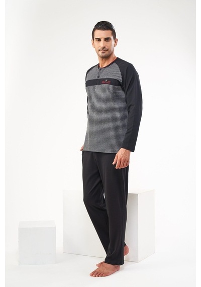 Pjs 22614 Erkek Uzun Kollu Pijama Takımı