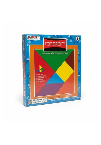 Tangram Montessori Eğitim Oyunu Ahşap Zeka Ve Şekil Geliştirme Seti 7 Parça