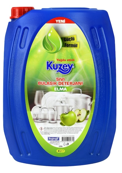 Kuzey Sıvı Bulaşık Deterjanı Elma Ekstra 4 Lt