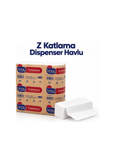 Ekonomik Z Katlama Dispenser Havlu 2 Katlı 200 Yaprak 12 Paket