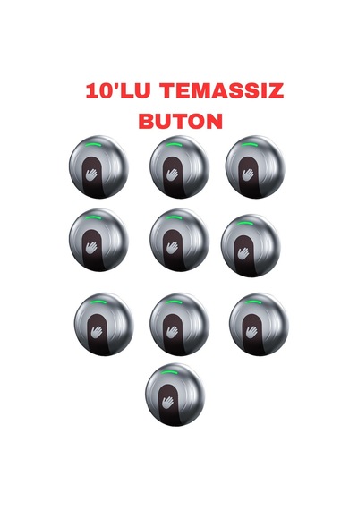 Sr-705 W Temassız Kapı Açma Butonu Ip68 Su Geçirmez Sıva Üstü Kızılötesi Sensörlü Çıkış Butonu 12-24v Dc 10 Adet