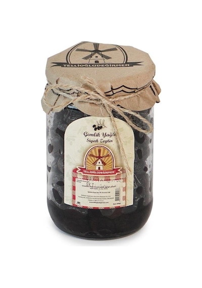 Tellioğlu Değirmen Gemlik Yağlı Siyah Zeytin 500 G