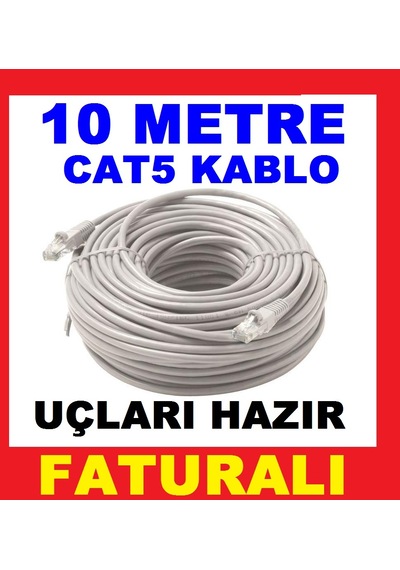Cat5 Ethernet Internet Kablosu 1.5 3 5 15 25 30 35 40 50 6 Metre