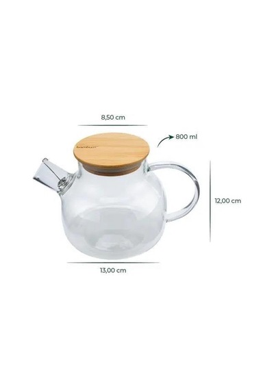 Taric Cam Demlik 800ml B6331 Şeffaf