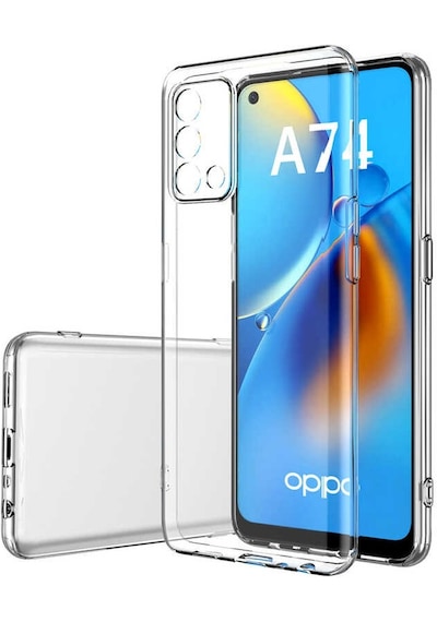 Oppo A74 Kapak Kamera Korumalı Süper Silikon Şeffaf Kapak