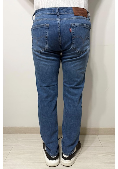 Hacker Denim Dmctekstil Erkek 1022 Yüksek Bel Rahat Kesim Boru Paça Jean Pantolon Koyu Mavi