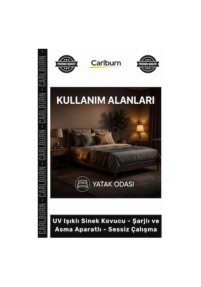 Özel Üretim Portatif Kamp Mor Işık Şarjlı Asma Aparatlı Sessiz Çalışma Uv Işıklı Sinek Kovucu