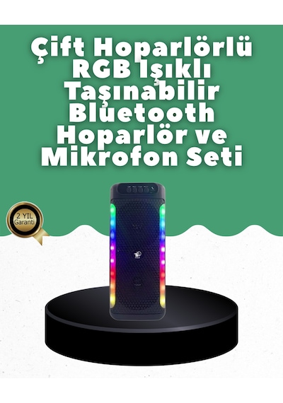 Yüksek - 925 - Ses Güçlü Kablosuz Hoparlör - Dpmıx-hb - Karaoke Mikrofonlu