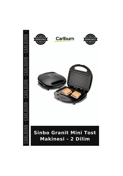 Özel Üretim Pratik Mutfak Kahvaltı Hızlı Sinbo Granit Mini Tost Makinesi - 2 Dilim - Yapışmaz Yüzey