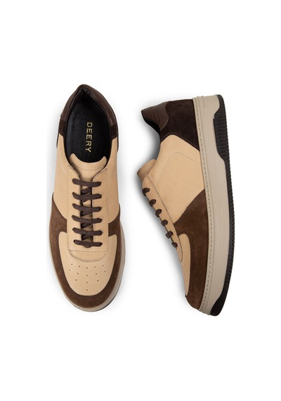 Deery Hakiki Deri Vizon Rengi Erkek Sneaker Ayakkabı - 01965Mvzne04 Vizon Deery Hakiki Deri Vizon Rengi Erkek Sneaker Ayakkabı - 01965Mvzne04 Vizon