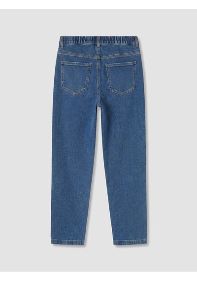 Lcwaıkıkı Classic İndigo Yüksek Bel Slim Mom Kadın Jean Pantolon