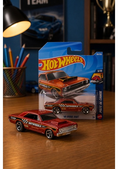Hot Wheels '68 Dodge Dart - Yarış Serisi Metal Oyuncak Araba Çok Renkli