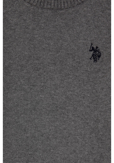 U.S. Polo Assn. Erkek Çocuk Gri Melanj Basic Kazak 50315586-VR086