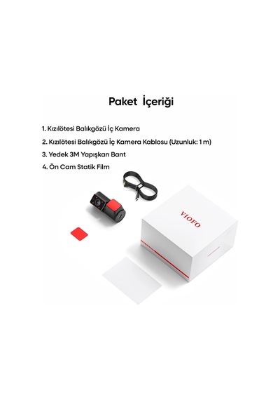 Viofo Rnf210 A229 Pro/plus/ultra Uyumlu 1080p Kızılötesi Balıkgöz Çok Renkli