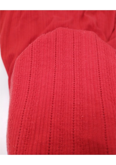Kırmızı Renkte, İnce Yumuşacık Örgüsünden Desenli Pamuklu Bir Örme Kumaş Elbiselik & Bluzluk En: 140cm-12418