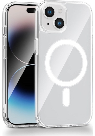 Apple Uyumlu iPhone 15 Kamera Korumalı Magsafe Wireless Şarj Özellikli Lüks Şeffaf Silikon Telefon Kılıfı
