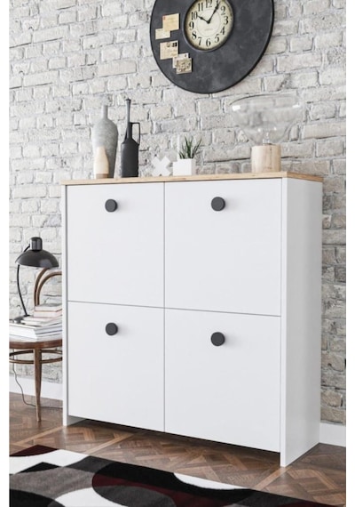 4 Kapaklı 4 Raflı Dekoratif Kiler, Mutfak, Banyo Dolabı 4 Kapaklı 4 Raflı Dekoratif Kiler, Mutfak, Banyo Dolabı