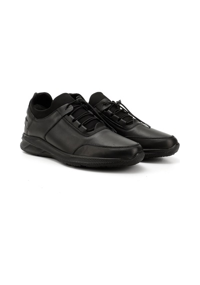 Gönderi(R) Erkek Siyah Bağcıklı Hakiki Deri Comfort Sneaker Ddma73542198 Siyah