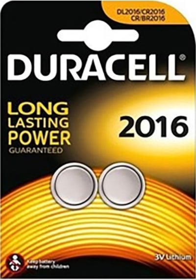 Duracell 2016 3V DL2016/CR2016/BR2016/CR Lithium Pil 2'li