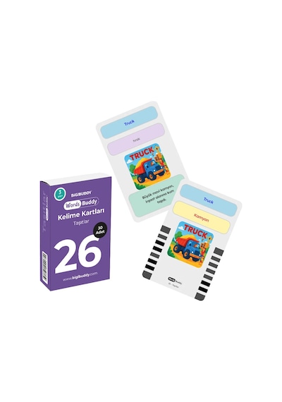 Bigibuddy WordsBuddy Türkçe İngilizce Kelime Kartları Şehir Hayatı ve Ulaşım 90 Kart 3’lü Set (BigiOne Cihaz Hariç)