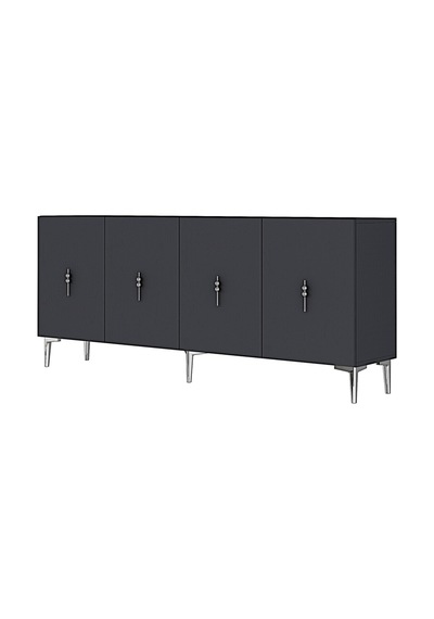 Ka1812as Salkım Konsol Ve Tv Sehpası Antrasit-sılver 180cm Antrasit - Gümüş