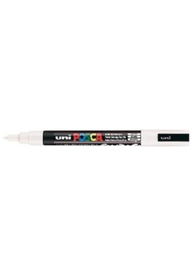 Uni Posca Pc-3m Boyama Markörü 0.9-1.3 Mm Beyaz Renk