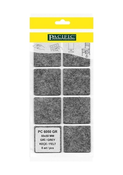 Pacıfıc Gri Yapışkanlı Keçe 50mm X 50mm