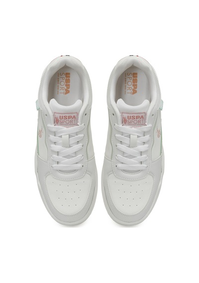 U.s. Polo Assn. Hood 5fx Beyaz Kadın Sneaker Beyaz-pudra Beyaz - Pudra