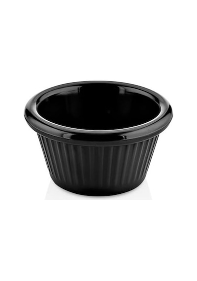 12 Adet 5 Cm Mini Sosluk 30 Ml Siyah Melamin Sos Kasesi Bulaşık Makinesinde Yıkanabilir