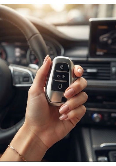 Peugeot 2008 Uyumlu Lüks Silikon Anahtar Kılıfı Füme