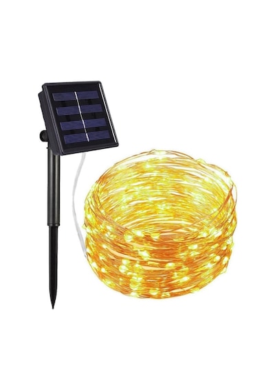Güneş Enerjili 200 Led Peri Işık, Bahçe Ve Balkon Dekorasyon İçin Aydınlatma 22 Metre Solar Led -