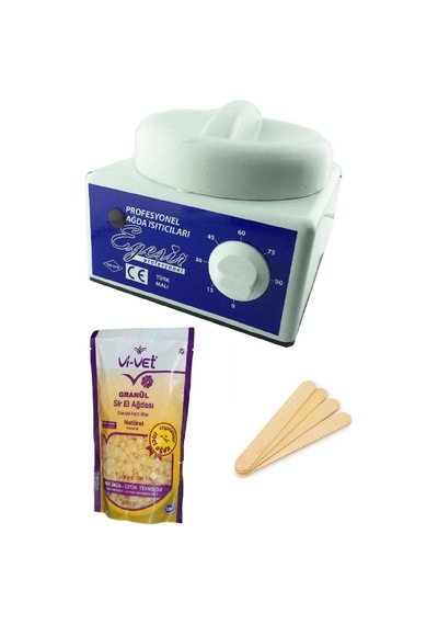 Sir Ağda Makinesi +naturel Soyulabilen Boncuk Ağda + Spatula Seti