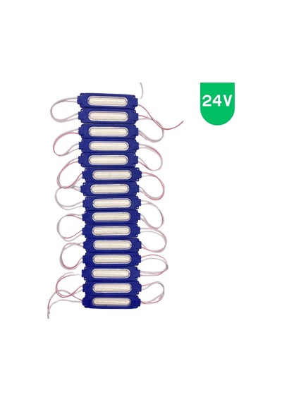 20 Adet 24 Volt 2 Watt Mavi Cob Led Modül Ip65
