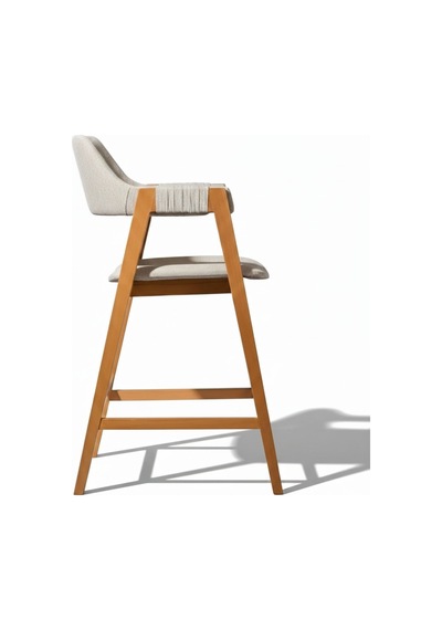 Vector Ahşap Bar Sandalyesi Natural