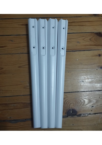 Kanallı 42cm Gürgen Ahşap Ayak Beyaz Renk 4 Adet Ayak