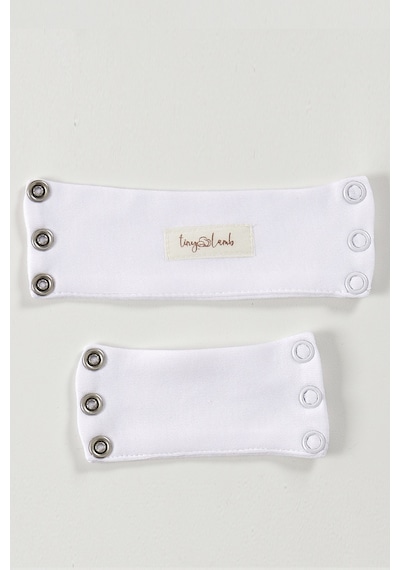 Tinylamb Bebek Bodysuit Beyaz Renk Uzatma Aparatı 2 Adet Kısa Ve Uzun %100 Pamuk 9.5mm Çıtçıtlı Beyaz