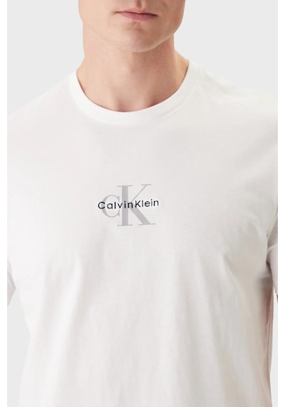 Calvin Klein Erkek T Shirt Lv04rb866g Yaa Beyaz Beyaz