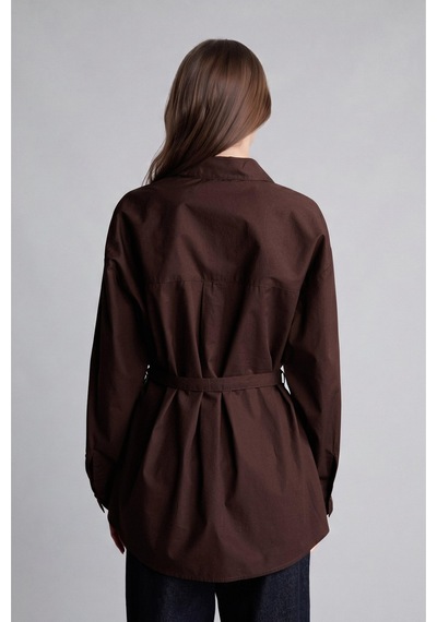 Defacto Regular Fit Dik Yaka Kuşaklı Poplin Uzun Kollu Tunik H3217ax26aubn340 Kahve-bn340 Defacto Regular Fit Dik Yaka Kuşaklı Poplin Uzun Kollu Tunik H3217ax26aubn340 Kahve-bn340