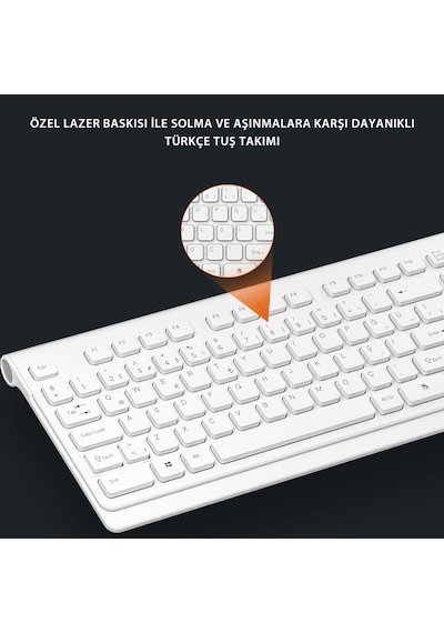Lecoo KW203 Kablosuz Türkçe Q Klavye & Mouse Set