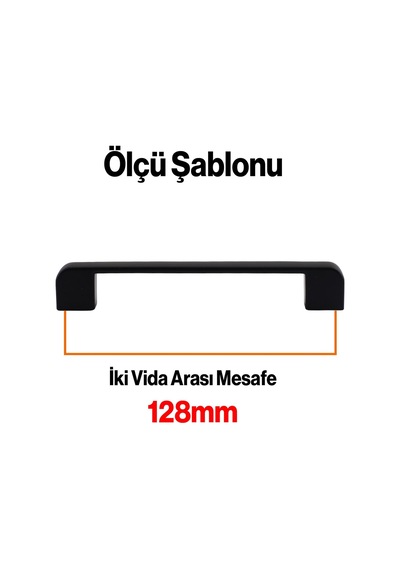 10 Adet Gölcük Siyah 128 Mm Mutfak Kulbu Çekmece Dolap Kulpu Dolabı Kulpları Metal Kulp Mobilya