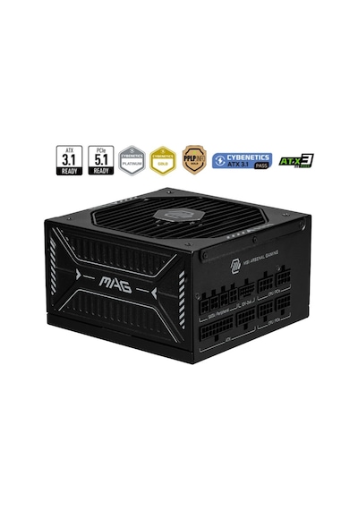 Msı Mag A850gls Pcıe5 Siyah 850w 80+ Gold Full Modüler Power Akak92msı0036