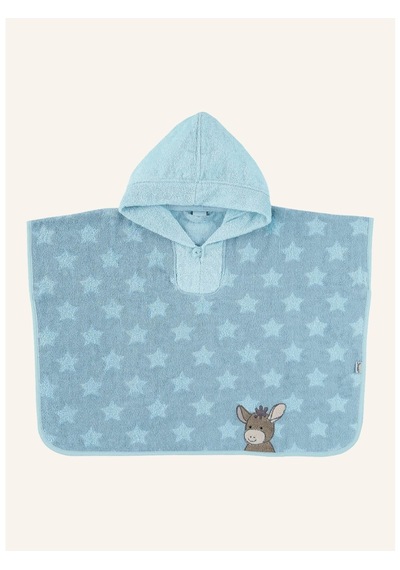 Sterntaler Emmi Bebek Poncho Pamuk Frotte Esel Motifli Kapüşonlu 0 Ay+ Çok Renkli