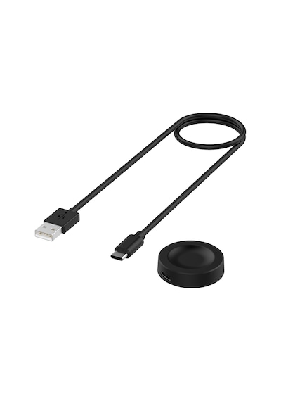 Caseonn Huawei Watch 5 42mm Manyetik Usb Hızlı Şarj Kablosu Siyah