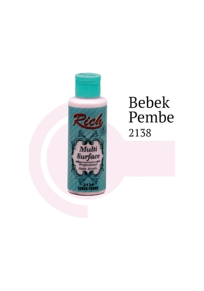 Rich Multi Surface 2138 Bebek Pembe Akrilik Boya 120 Cc