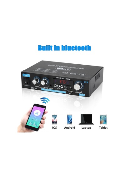 Ak45/ak35 800 W Ev Güç Amplifikatörü 2 Kanal Bluetooth 5.0 Mini Hifi Dijital Ak 35 Eu Plug
