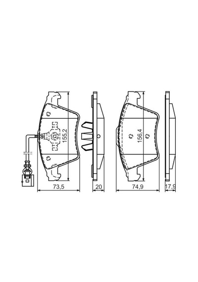 Vw Touareg 2.5Tdi 2003-2010 Bosch Ön Balata N11.2157