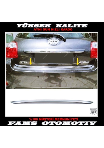 Toyota Auris Krom Bagaj Alt Çıta 2007-2012 Arası P.Çelik
